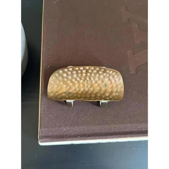 Vintage Hammered Copper Basket Toothpick Holder Match Holder Mini Log Holder - Picture 5 of 6